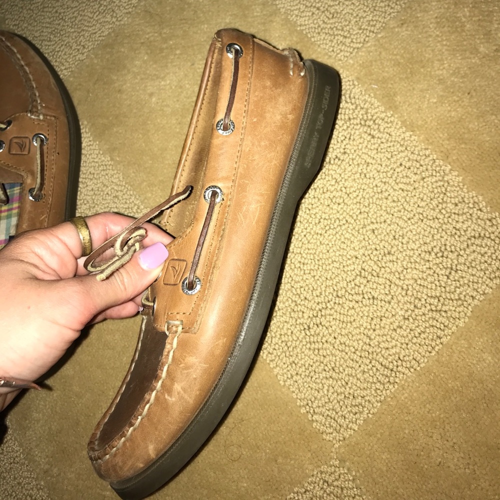 Leather Sperrys Barely Worn - image 4